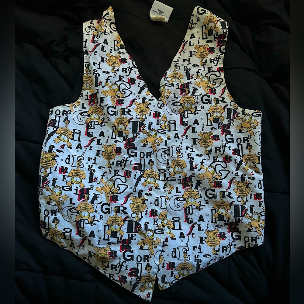 Vintage Garfield Vest United Features Syndicate,Inc PAWS Co One Size Fits Most